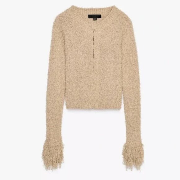 ZARA FRINGED KNIT JACKET - Picture 3 of 4